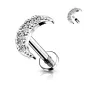 Piercing labret oreille croissant de lune