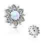 Piercing microdermal fleur opalite blanche