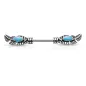 Piercing téton tribal plumes et turquoise