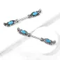 Piercing téton tribal plumes et turquoise