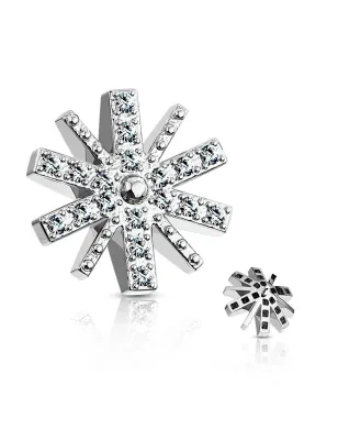 Piercing microdermal flocon de neige