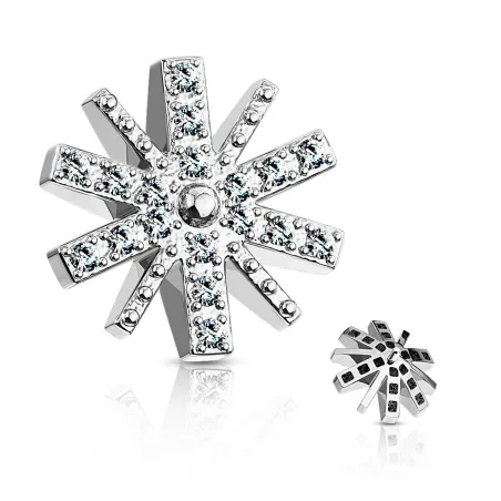 Piercing microdermal flocon de neige