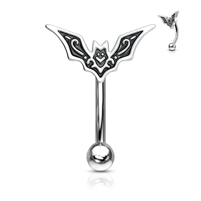 Piercing arcade acier chauve-souris