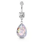 Piercing nombril pendentif opalite multicolore