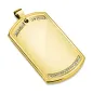 Pendentif homme plaque militaire dorée strass