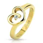 Bague femme acier inoxydable coeur creux