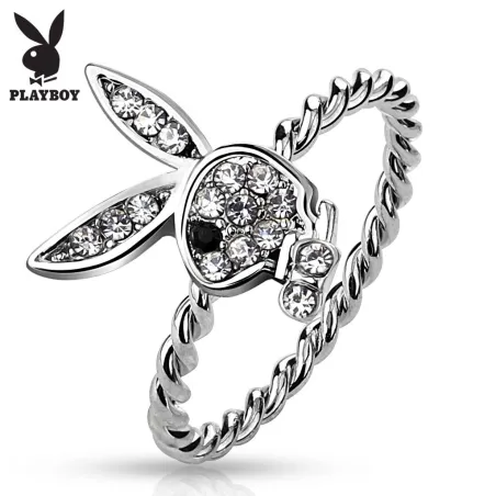 Bague femme Playboy motif corde