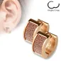 Paire boucles d'oreilles anneaux rosés sable rose