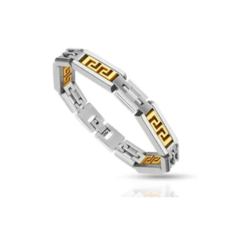 Bracelet acier inoxydable Labyrinthe Tribal