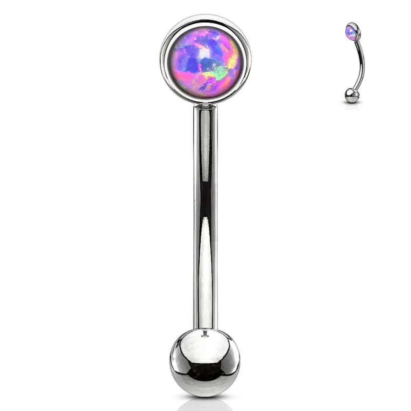 Piercing arcade acier opale violet