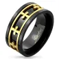 Bague homme bicolore croix