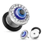 Piercing oreille faux plug oeil chanceux