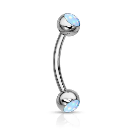 Piercing arcade pierres lumineuses bleu