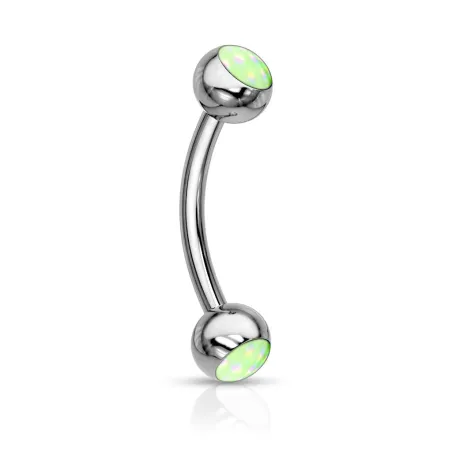 Piercing arcade pierres lumineuses vert