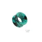 Piercing tunnel oreille turquoise noir sarcelle