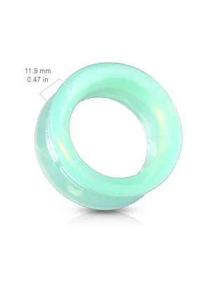 Piercing tunnel oreille verre opaline