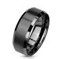 Bague homme tungstène centre brossé gunmetal