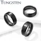 Bague homme tungstène centre brossé gunmetal