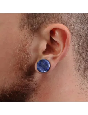 Piercing plug pierre sodalite dôme