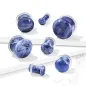 Piercing plug pierre sodalite dôme