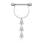 Piercing Téton Bouclier Strass Etoiles