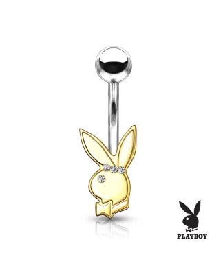 Piercing nombril Playboy lapin doré