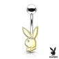 Piercing nombril Playboy lapin doré