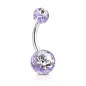 Piercing nombril paillettes strass