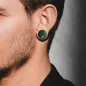 Piercing plug oreille verre couleur vert