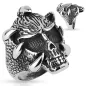 Bague homme biker crâne avec griffes