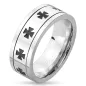 Bague tournante homme motif croix de fer