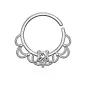 Piercing septum pliable filigrane strass blanc