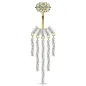 Piercing nombril fleur et chandelier plaqué or