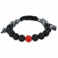 Bracelet shamballa à billes noir cristaux orange 154