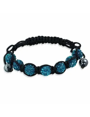 Bracelet shamballa à 7 billes cristaux turquoise 166