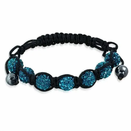 Bracelet shamballa à 7 billes cristaux turquoise 166