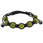 Bracelet shamballa à 7 billes cristaux olivine 171