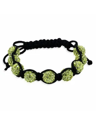 Bracelet shamballa à 7 billes cristaux jonquille 178