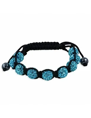 Bracelet shamballa à 9 billes cristaux turquoise 180