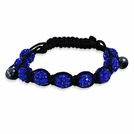 Bracelet shamballa à 9 billes cristaux bleu 182