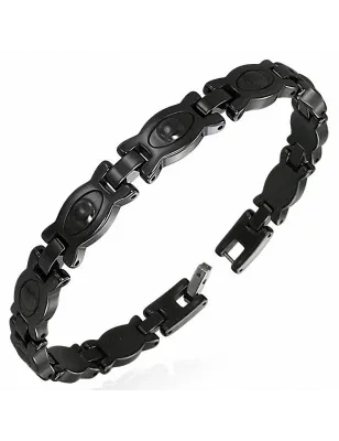 Bracelet magnétique en céramique noire 017