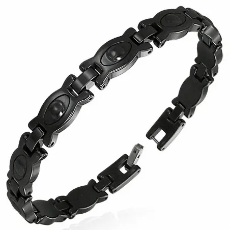 Bracelet magnétique en céramique noire 017