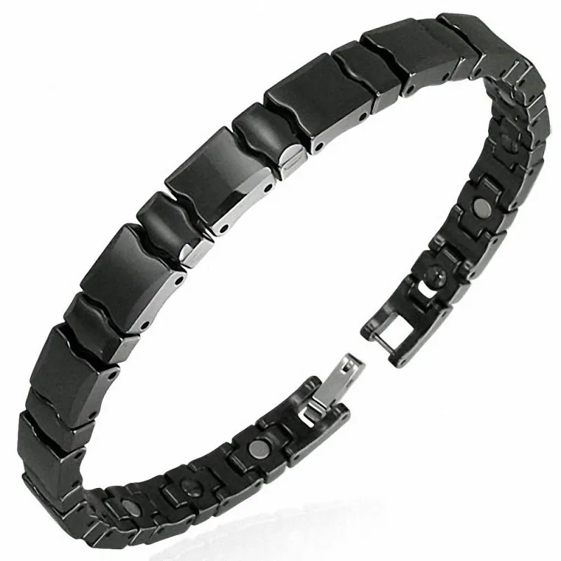 Bracelet magnétique en céramique noire 019