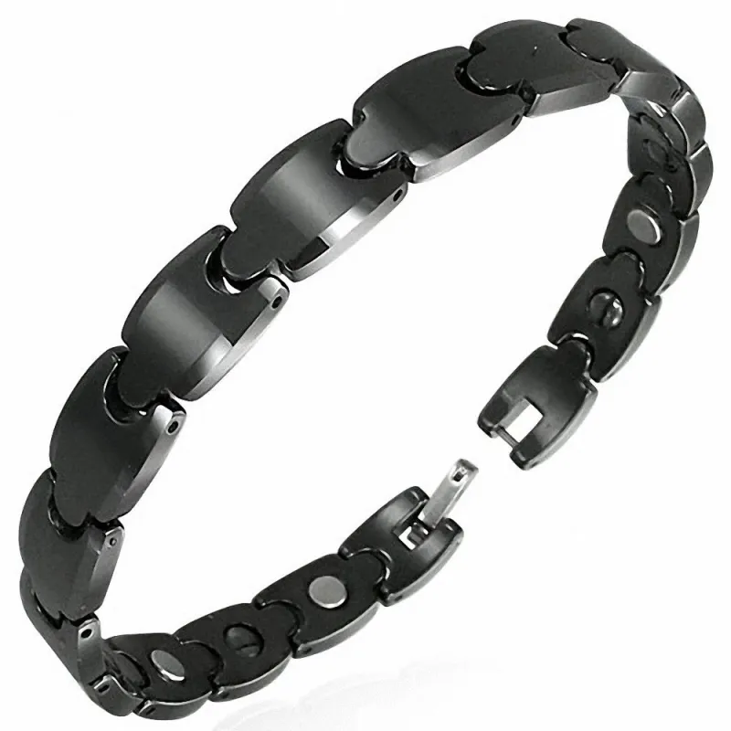 Bracelet magnétique en céramique noire 027