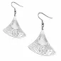 Paire Boucles d'oreille acier inoxydable pendantes triangles roses