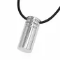 Collier homme caoutchouc avec pendentif tungstène cylindre