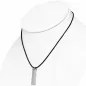 Collier homme caoutchouc avec pendentif tungstène rectangle biseauté