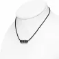 Collier homme caoutchouc avec pendentif céramique cylindre