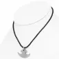 Collier homme similicuir avec pendentif tungstène hache de combat