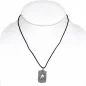 Collier homme caoutchouc avec pendentif tungstène plaque étoile